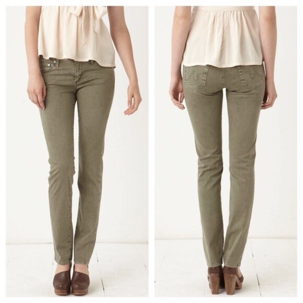 AG The Edie Mid Rise Skinny Straight Stretch Jeans